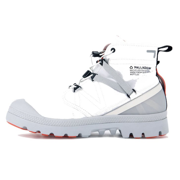 Palladium Pampa Travel Lite+ Waterproof Men's Boots White | UK J751-AYF